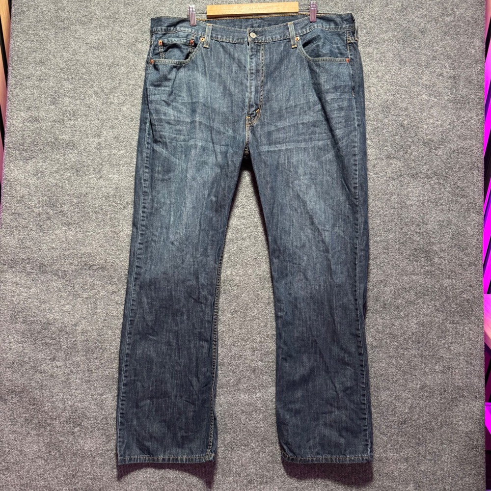 Levis 527 Jeans Bootcut 42x32 Slim Mens Dark Wash Blue Denim Fits 40